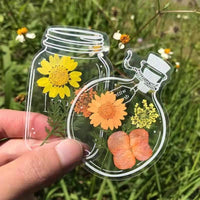 Dried Flower Handmade DIY Transparent Sticker Bookmark