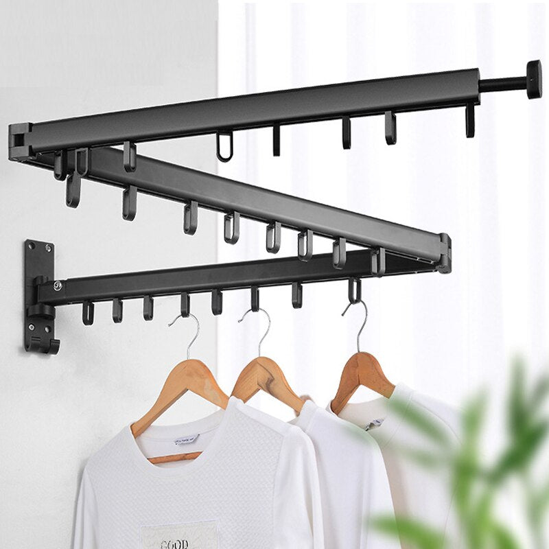 Retractable Wall Mount Clothes Drying Rack