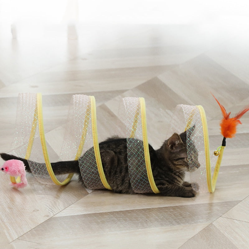 Cat Pets Toys Foldable Kitten Play Tunnel