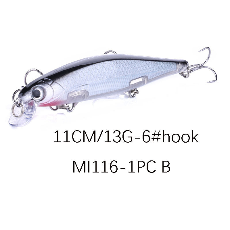 Short Tongue Minnow Suspending Jerkbaits Fishing Lure Bait 11cm 13g Hard Bait