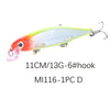 Short Tongue Minnow Suspending Jerkbaits Fishing Lure Bait 11cm 13g Hard Bait