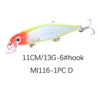 Short Tongue Minnow Suspending Jerkbaits Fishing Lure Bait 11cm 13g Hard Bait