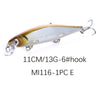 Short Tongue Minnow Suspending Jerkbaits Fishing Lure Bait 11cm 13g Hard Bait