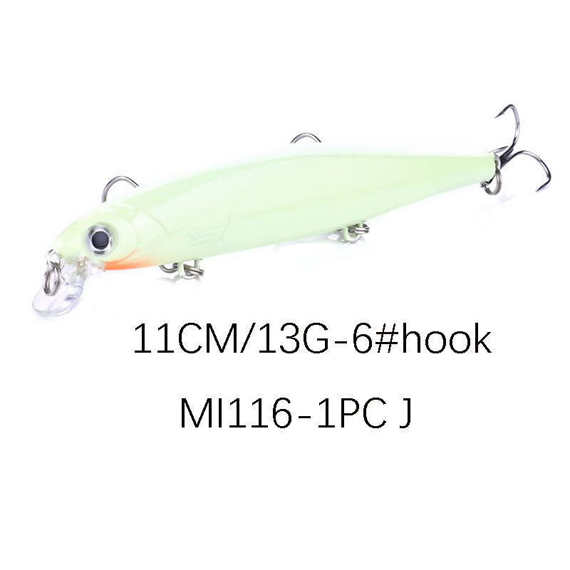 Short Tongue Minnow Suspending Jerkbaits Fishing Lure Bait 11cm 13g Hard Bait