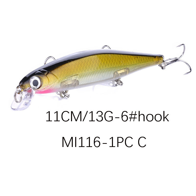 Short Tongue Minnow Suspending Jerkbaits Fishing Lure Bait 11cm 13g Hard Bait