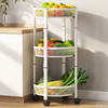 Kitchen Rotating Rack Movable Folding Storage Rack