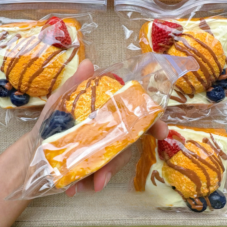 Ice Cream Fruit Toast Taba Squishy