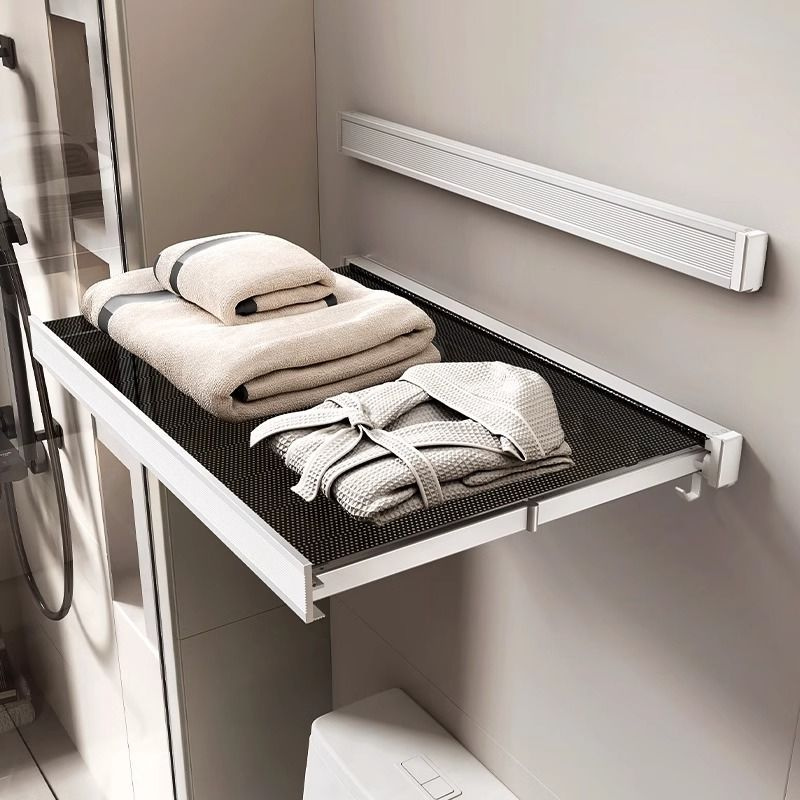Clothes Rack Aluminum Drying Foldable Telescopic Suction Cup Rack