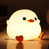 Cute Duck Night Light Silicone Bedside Lamp Rechargeable