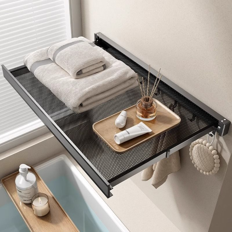 Clothes Rack Aluminum Drying Foldable Telescopic Suction Cup Rack