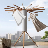 Clothes Drying Rack Floor Foldable Balcony Household Cylinder Tripod Drying Rack