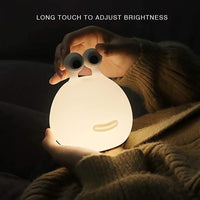 Cute Slug Night Light Silicone Baby Nursery Bedside Lamp