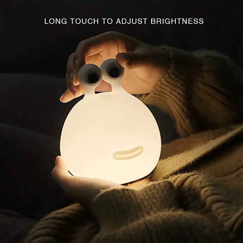 Cute Slug Night Light Silicone Baby Nursery Bedside Lamp