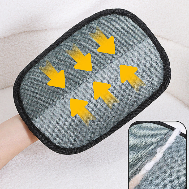 Pet Hair Remover Glove Reusable Cleaning Brush & Fur Scraper