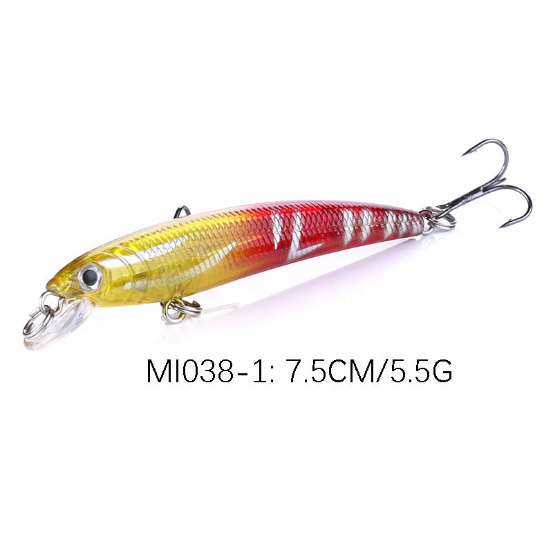 Floating Minnow Jerkbait Fishing Lure Hard Bait 7.5cm 5.5g