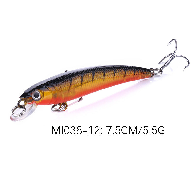 Floating Minnow Jerkbait Fishing Lure Hard Bait 7.5cm 5.5g