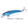 Floating Minnow Jerkbait Fishing Lure Hard Bait 7.5cm 5.5g