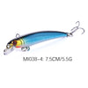 Floating Minnow Jerkbait Fishing Lure Hard Bait 7.5cm 5.5g