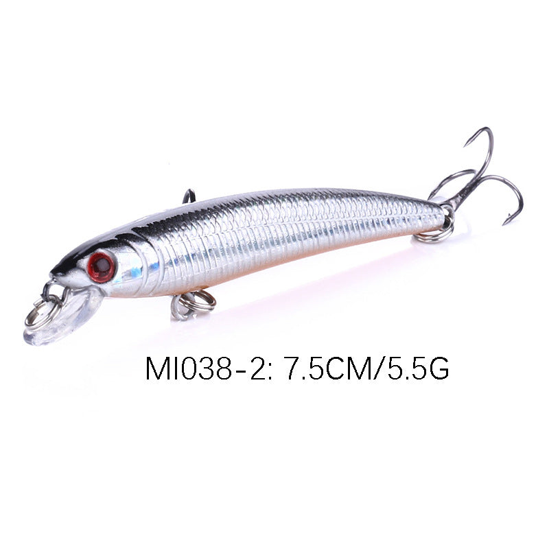 Floating Minnow Jerkbait Fishing Lure Hard Bait 7.5cm 5.5g