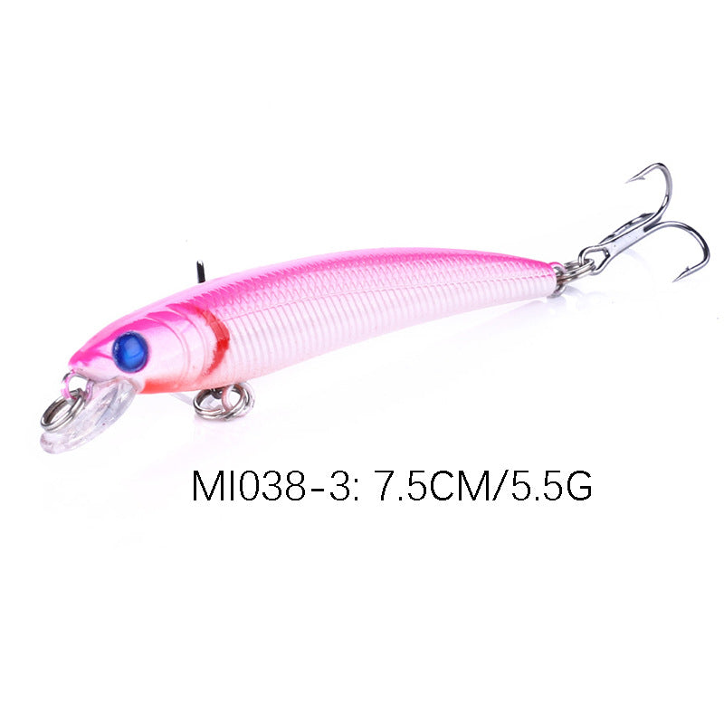 Floating Minnow Jerkbait Fishing Lure Hard Bait 7.5cm 5.5g