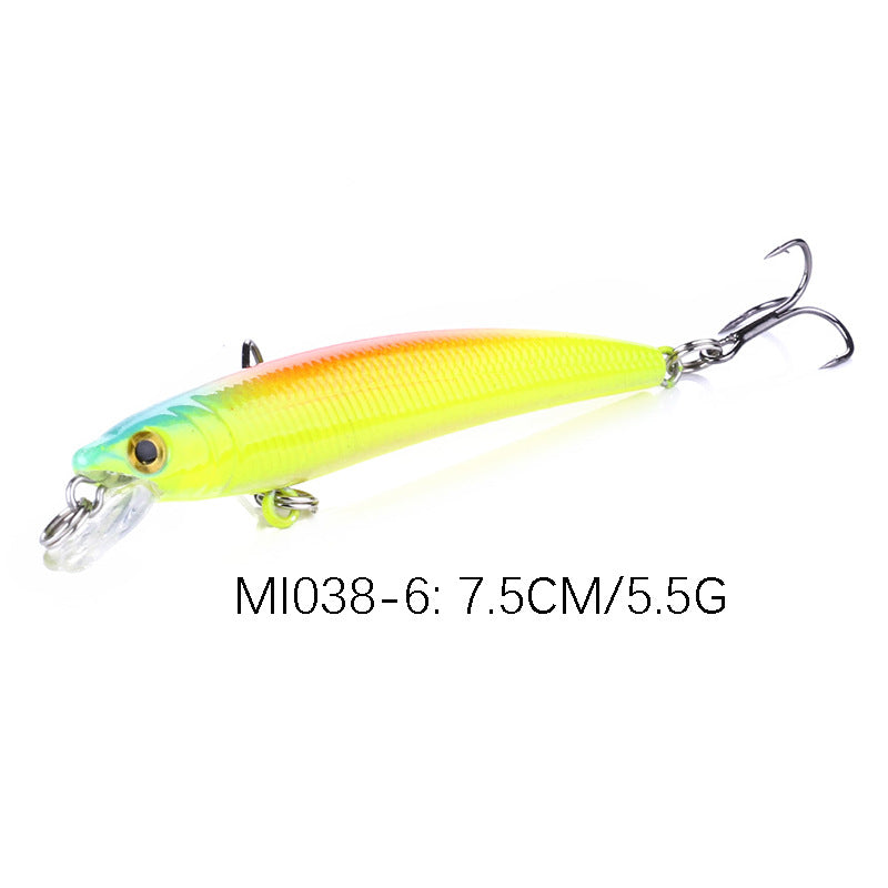 Floating Minnow Jerkbait Fishing Lure Hard Bait 7.5cm 5.5g