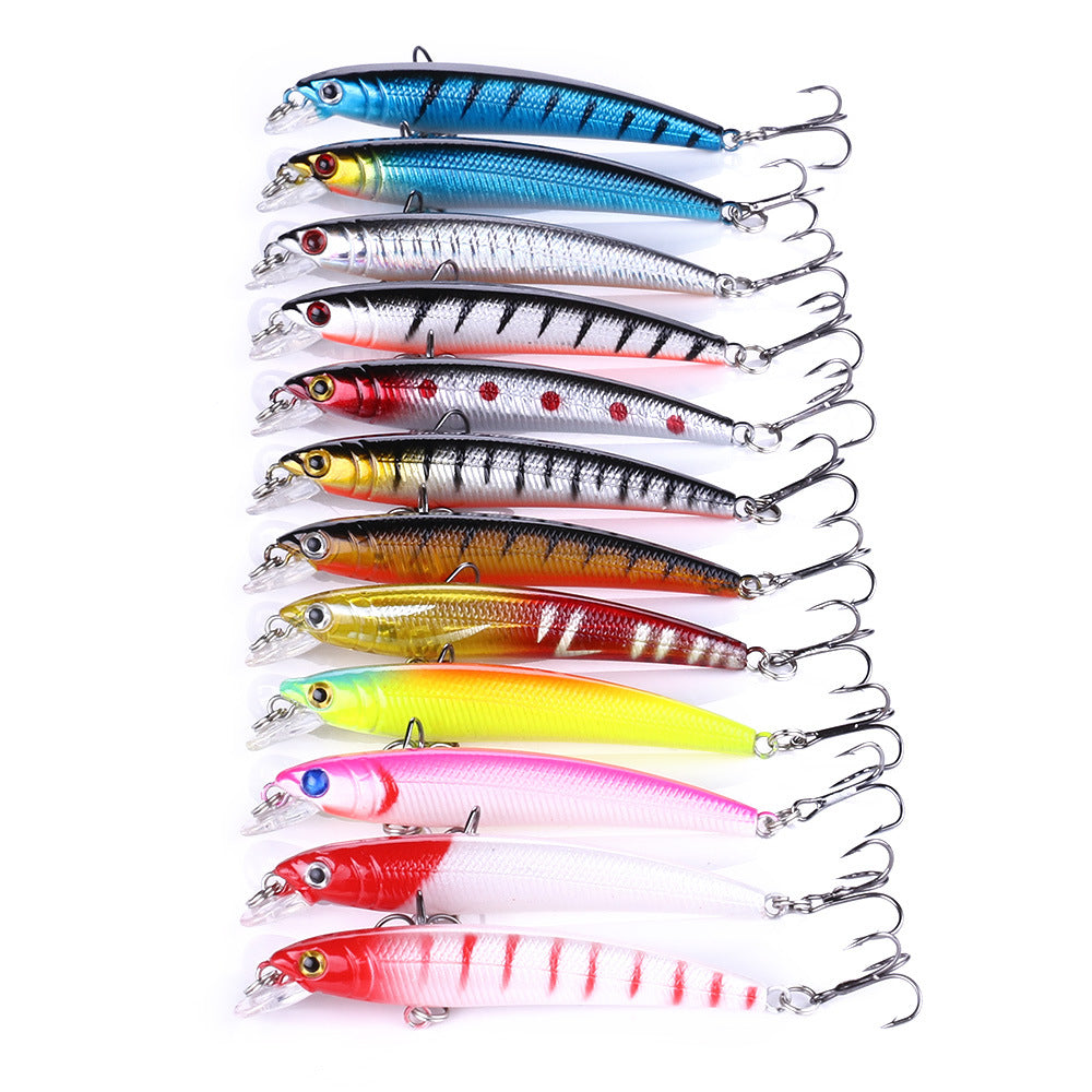 Floating Minnow Jerkbait Fishing Lure Hard Bait 7.5cm 5.5g