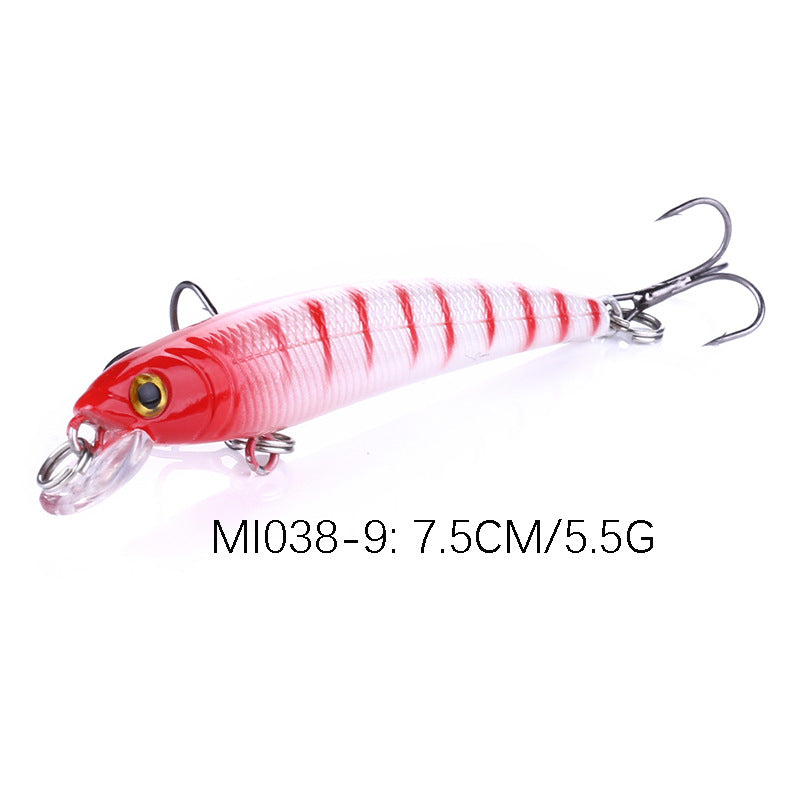 Floating Minnow Jerkbait Fishing Lure Hard Bait 7.5cm 5.5g