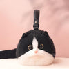 Cat Shaped Realistic Puffy Purse Handbag