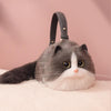 Cat Shaped Realistic Puffy Purse Handbag