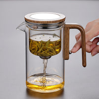 Glass Teapot Tea and Water Separation