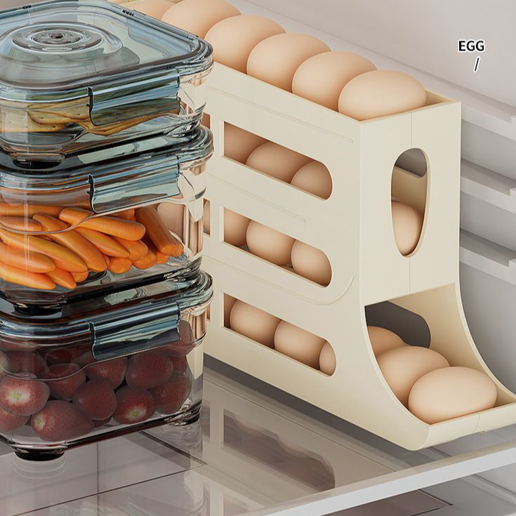 Slide Rolling Egg Storage Box Refrigerator Storage Box