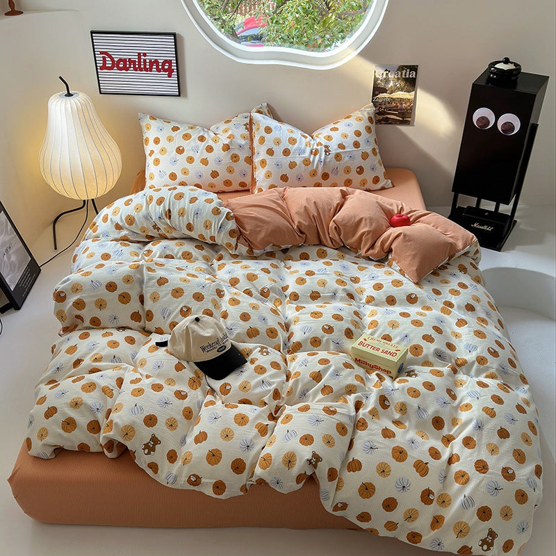 Autumn Fall Pumpkins Print Bedding Sets