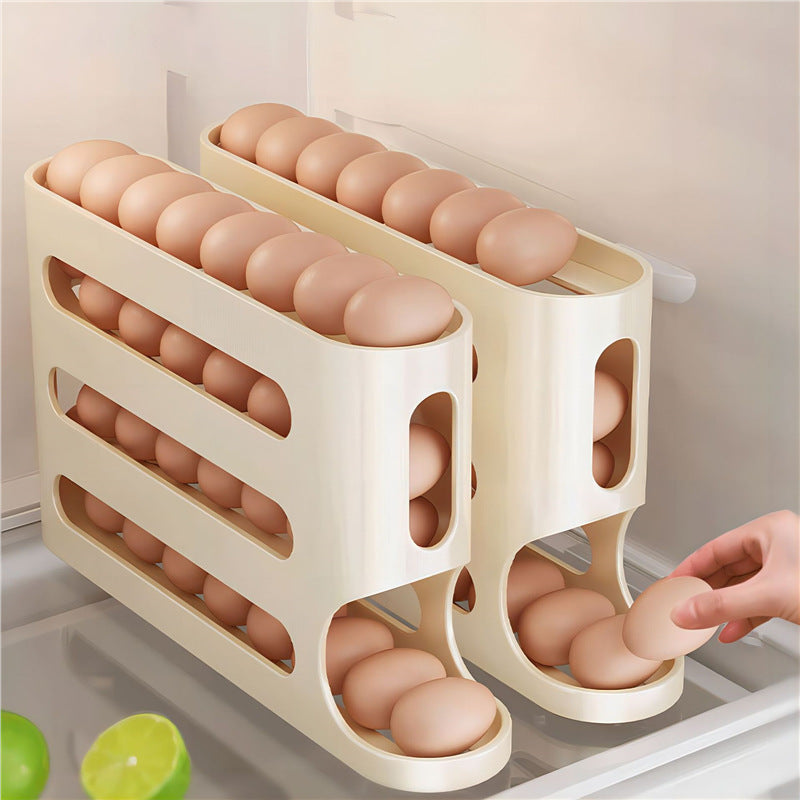 Slide Rolling Egg Storage Box Refrigerator Storage Box