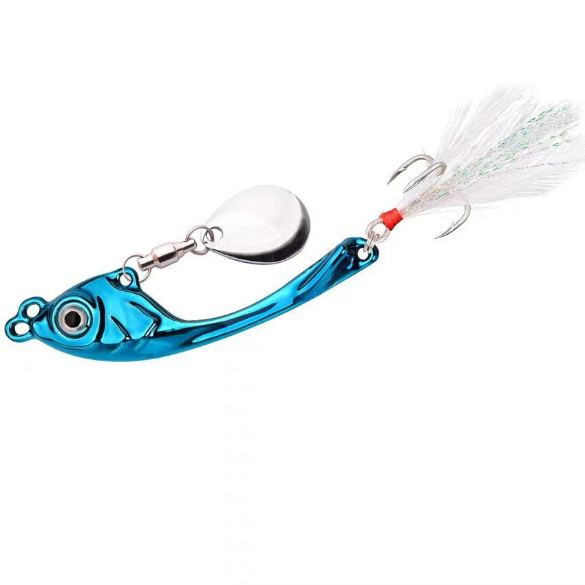 Metal Fishing Lure Trolling Rotating Wobbler Hard Bait