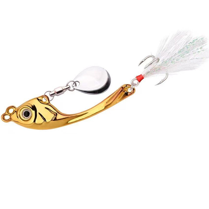 Metal Fishing Lure Trolling Rotating Wobbler Hard Bait