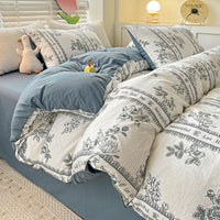 Blue Bedding Sets Floral Print