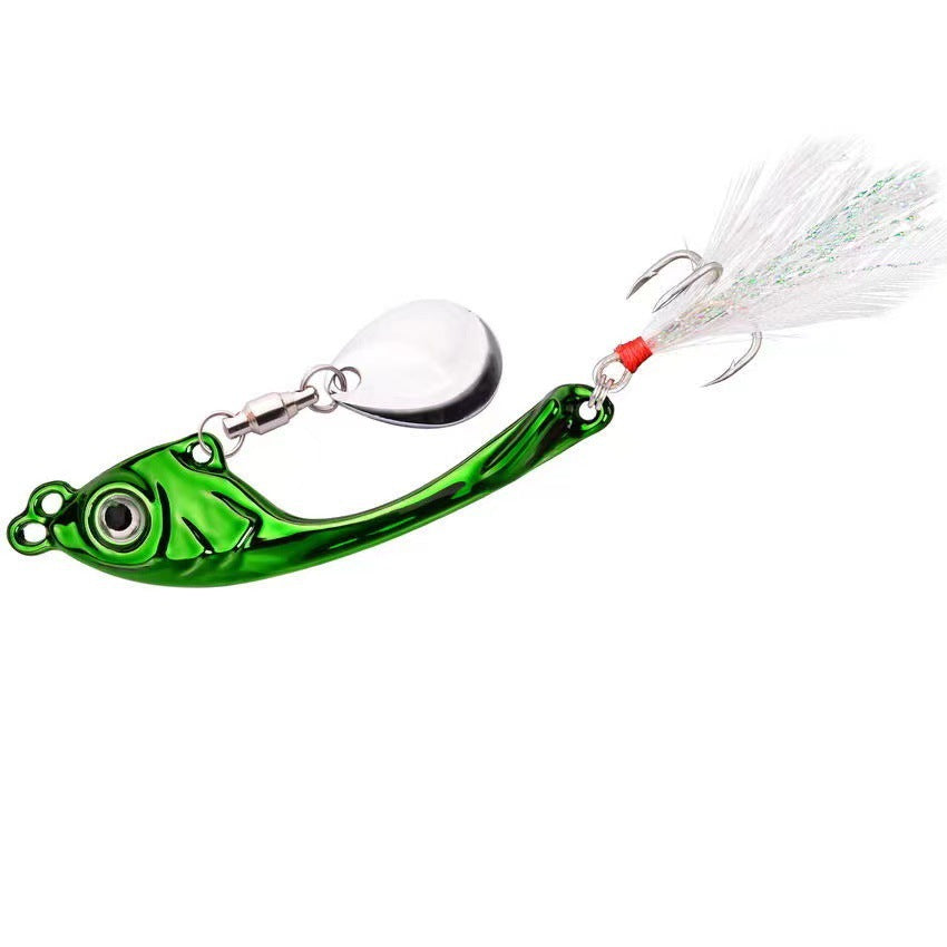 Metal Fishing Lure Trolling Rotating Wobbler Hard Bait