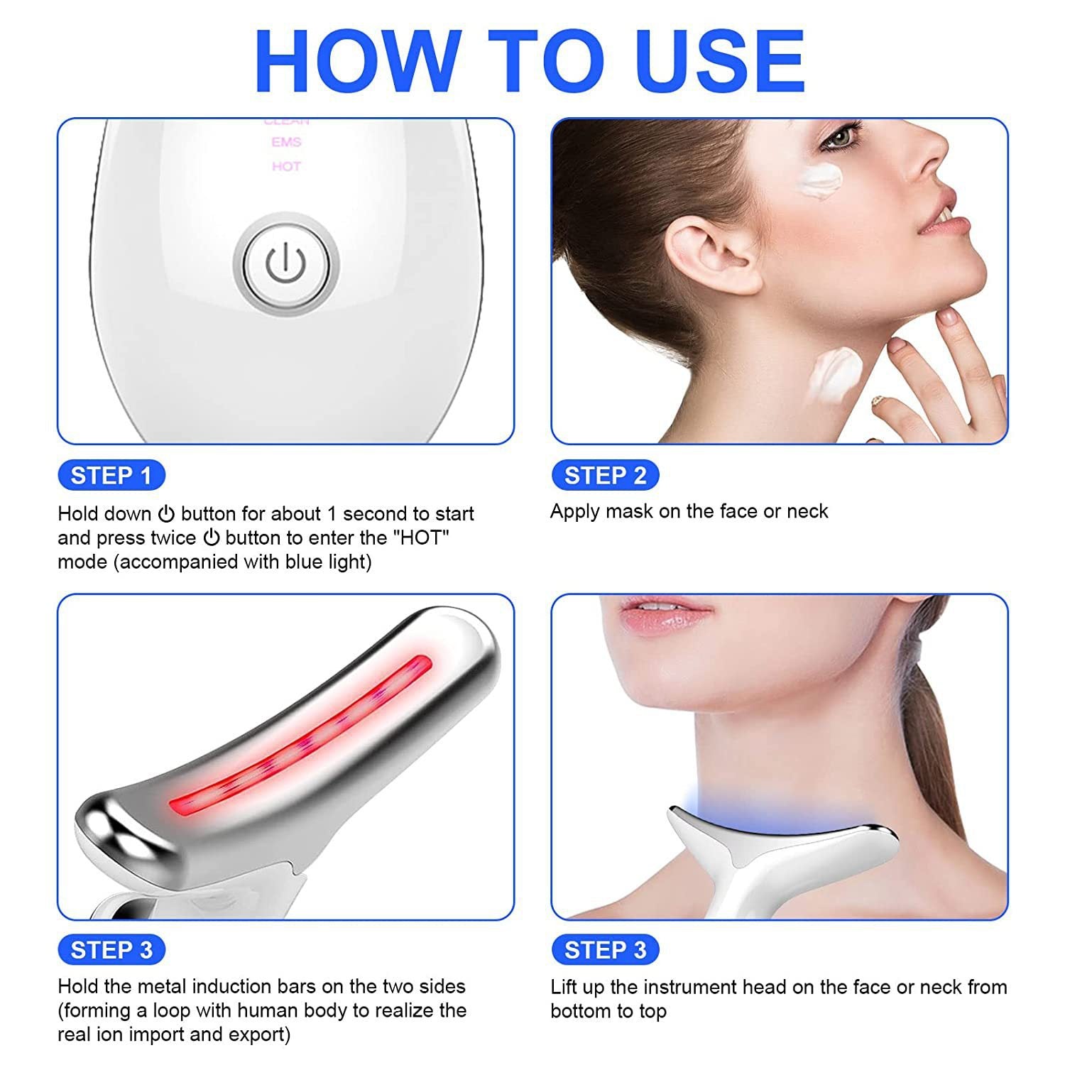 EMS Neck & Face Lifting Device Fade Neck Wrinkles