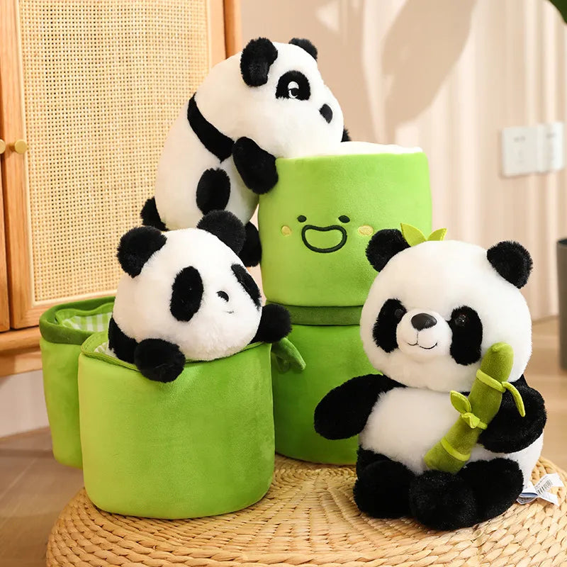 Kawaii Bamboo Panda Set Plush Toy