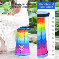 Portable Folding Chair Adjustment Height Stool