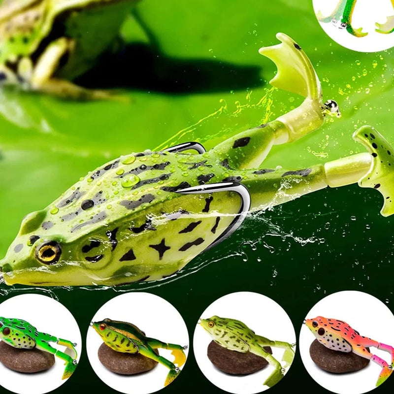 Soft Frog Top Water Bass Fishing Lures