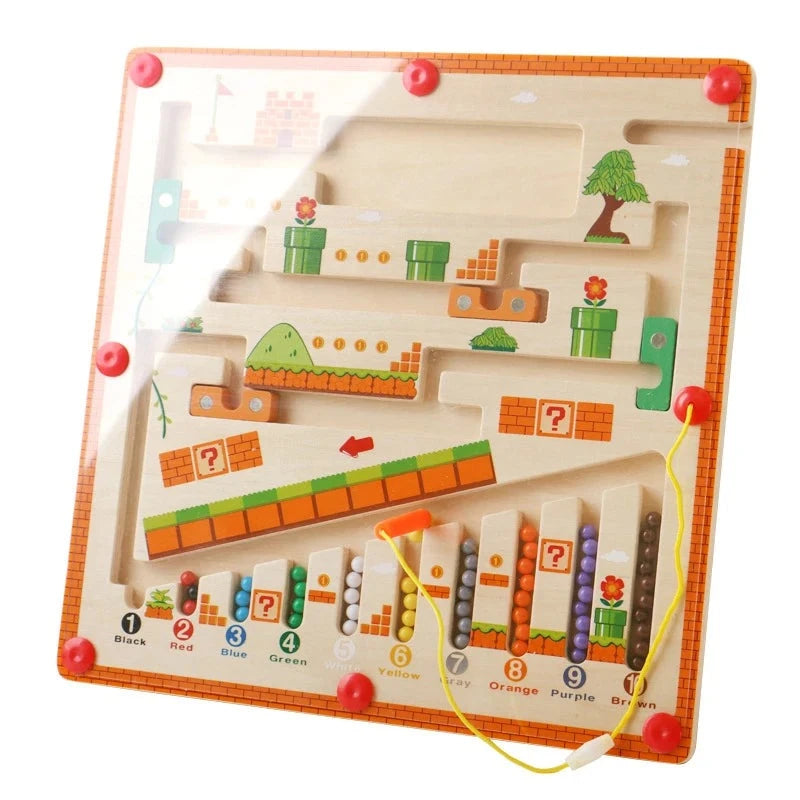 Magnetic Color and Number Maze Toys
