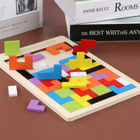 Colorful Wooden Children Toys Board Games Puzzles