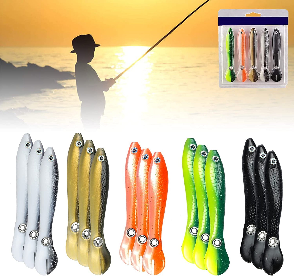 Soft Bionic Fishing Lures 5PCS/Set Wholesale Send