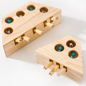 Wooden Whack-a-Mole Cat Toys