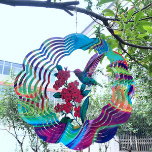 Hummingbird Wind Spinner Garden Yard Decoration