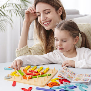 Wooden Geoboard Montessori Puzzle Toy