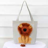 Lion Shaped Cat Carrying Canvas Bag Pet Carrier