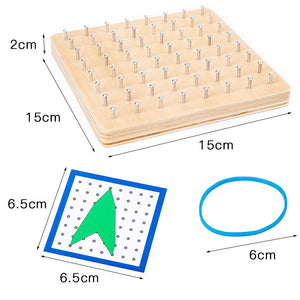 Montessori Graphic Nail Board Creative Jigsaw Puzzle Toy