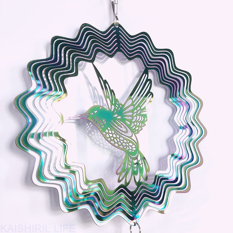 Crystal Pendant Hummingbird Wind Spinner